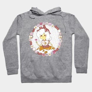 Breakfast Egg and Donut Princess Hoodie